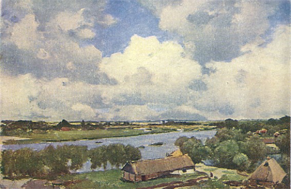 Image - Serhii Vasylkivsky: Village by the River (1900).